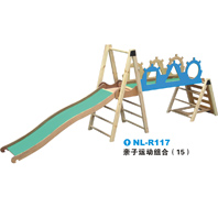 NL-R117-木制攀爬滑梯組合
